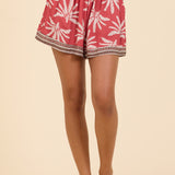 Palm Island Printed Crepe Shorts