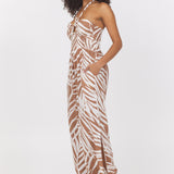 VH Printed Rayon Halter Jumpsuit