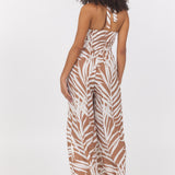 VH Printed Rayon Halter Jumpsuit