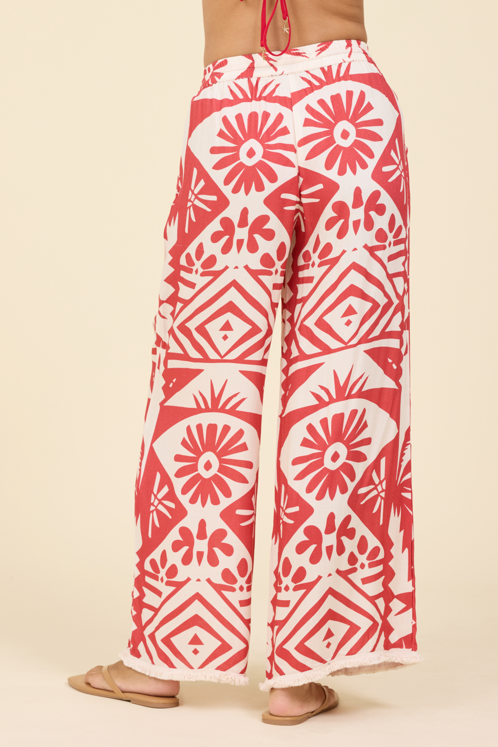 Printed Wide Leg Pants