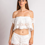 Crochet Off Shoulder Tube Top