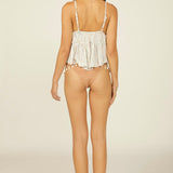 Palm Beach Stripe Ruffle Cami Top