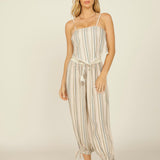 Tuscany Stripe Crochet Waist Genie Pant