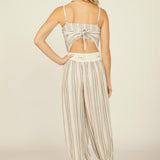Tuscany Stripe Crochet Waist Genie Pant