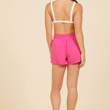 Hot Pink Ibiza Jet Setter Gauze Shorts