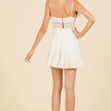 White Eyelet Tank Tiered Dress