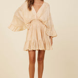 Cream Blush Tonal Textured Cover Up Dress