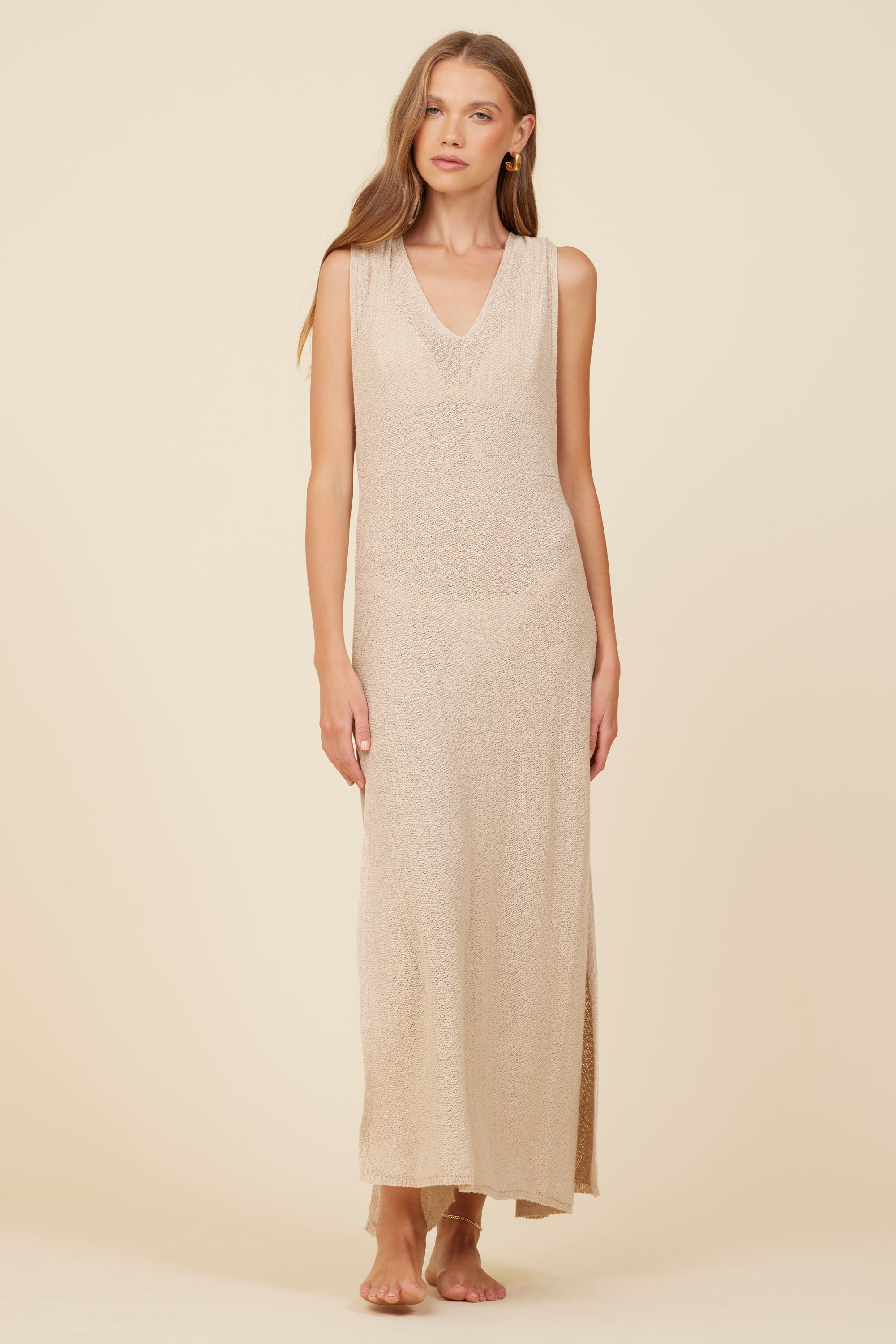 Surf Gypsy Gold Lurex Knit Dress main image 0