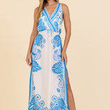 Mykonos Border Print Maxi