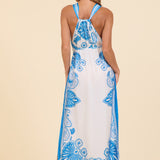 Mykonos Border Print Maxi