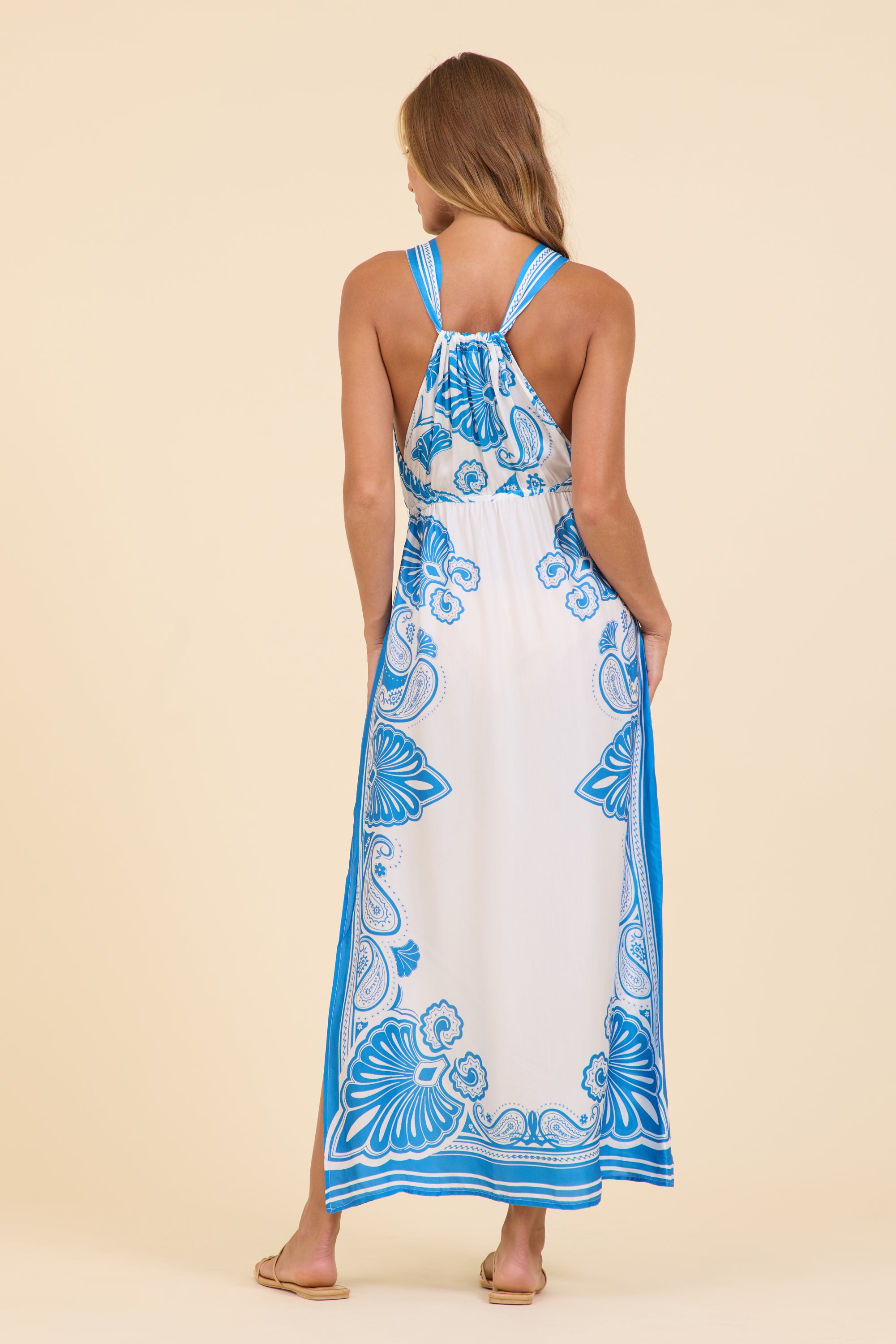 Mykonos Border Print Maxi
