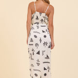 Beach Vibe Printed Satin Maxi Dress