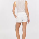 VH Jersey Knit Open Crochet Tank