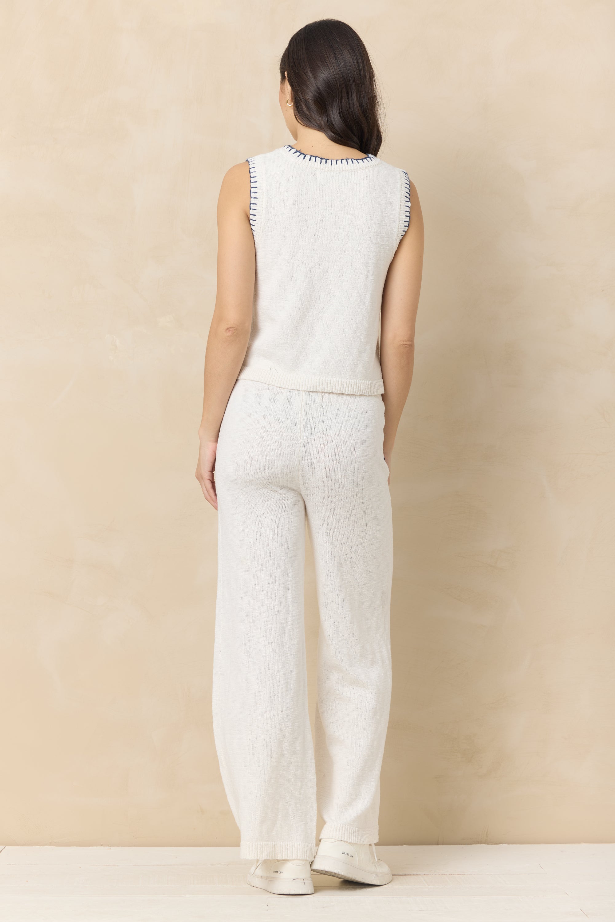 Knit Pants with Whipstitch