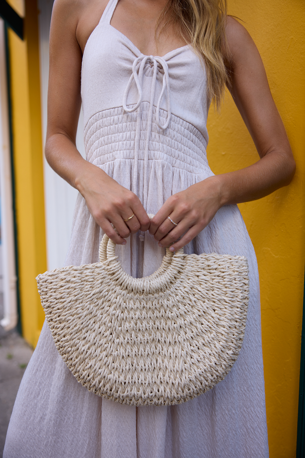 Crinkle Knit Jumpsuit - Island Ivory