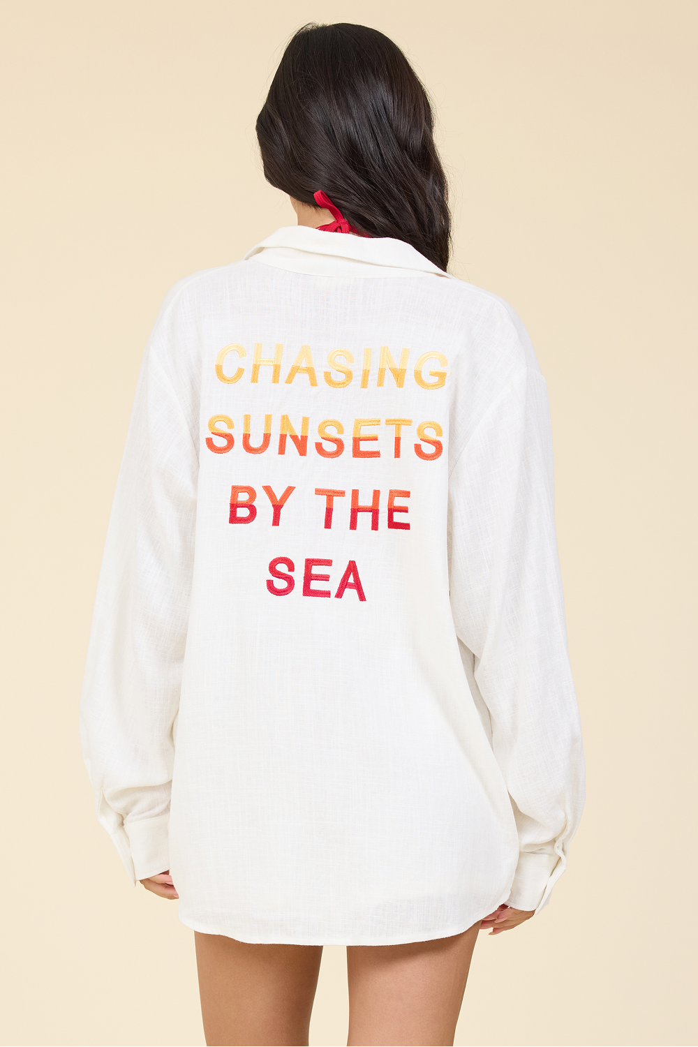 Ombre Embroidered Button Down