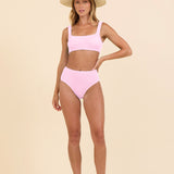 Gypsy Pink Krinkle by SG High Waist Bottom