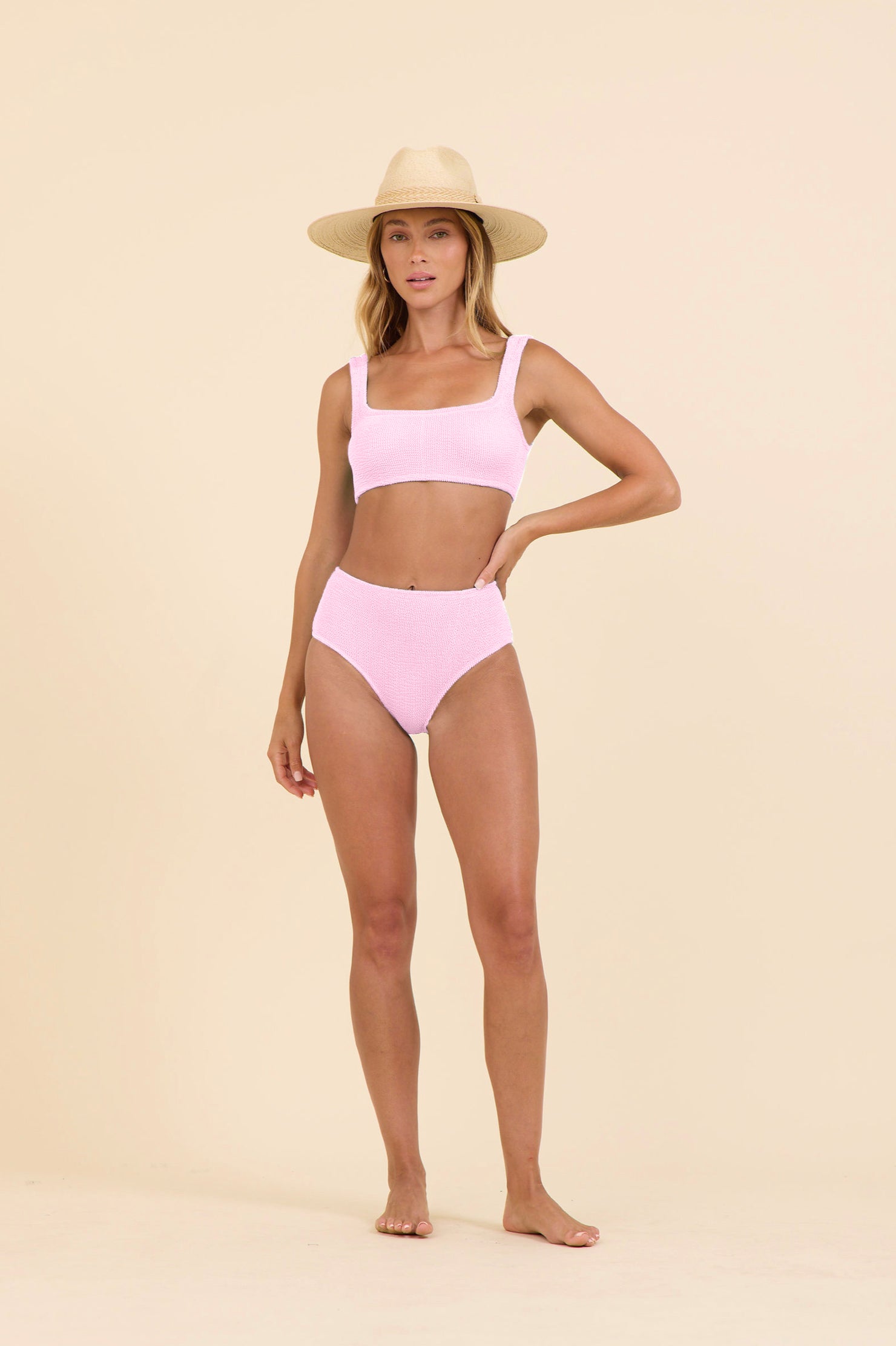 Gypsy Pink Krinkle by SG High Waist Bottom