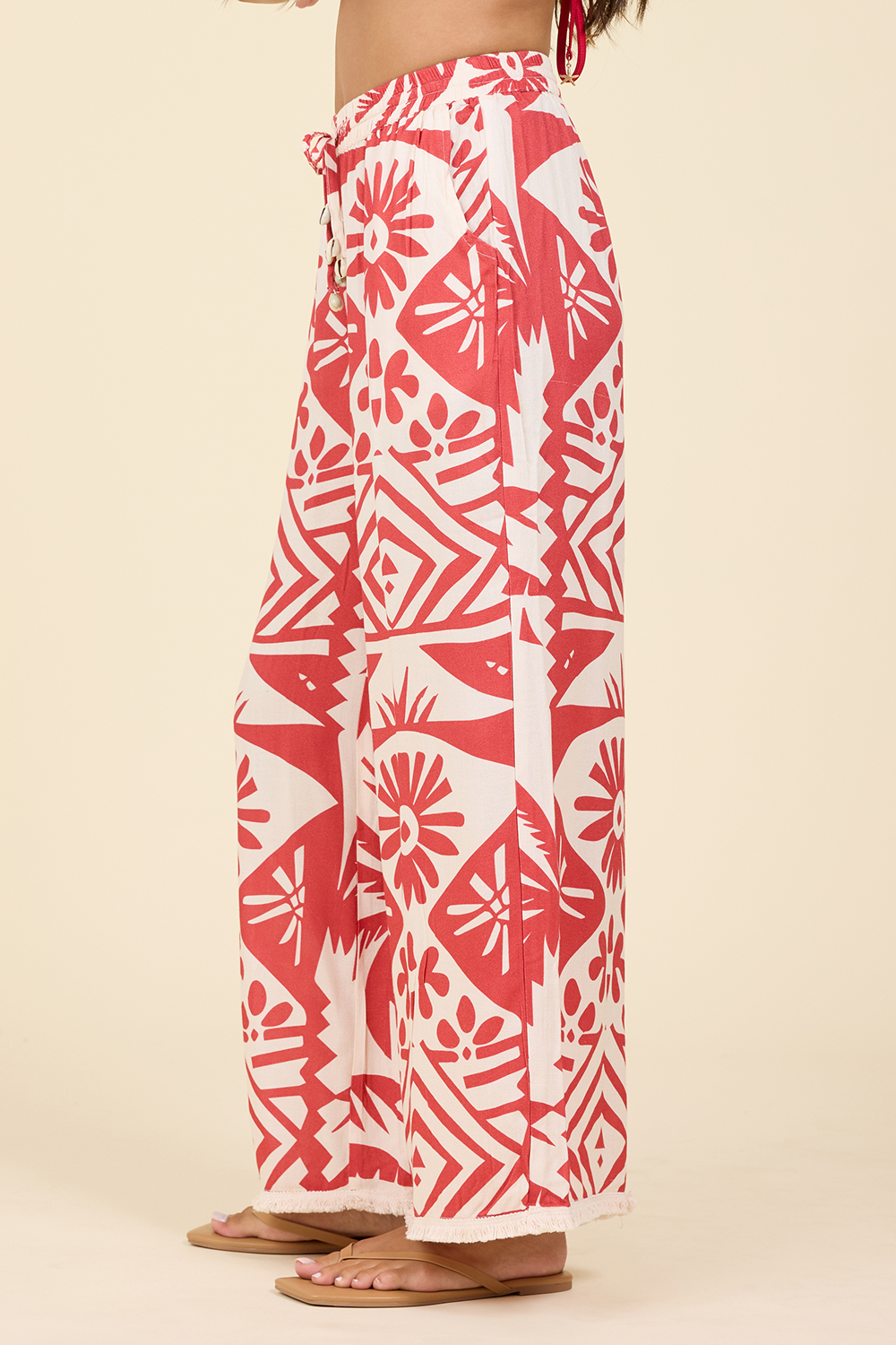 Printed Wide Leg Pants