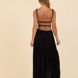 Black Scrunch Maxi Dress