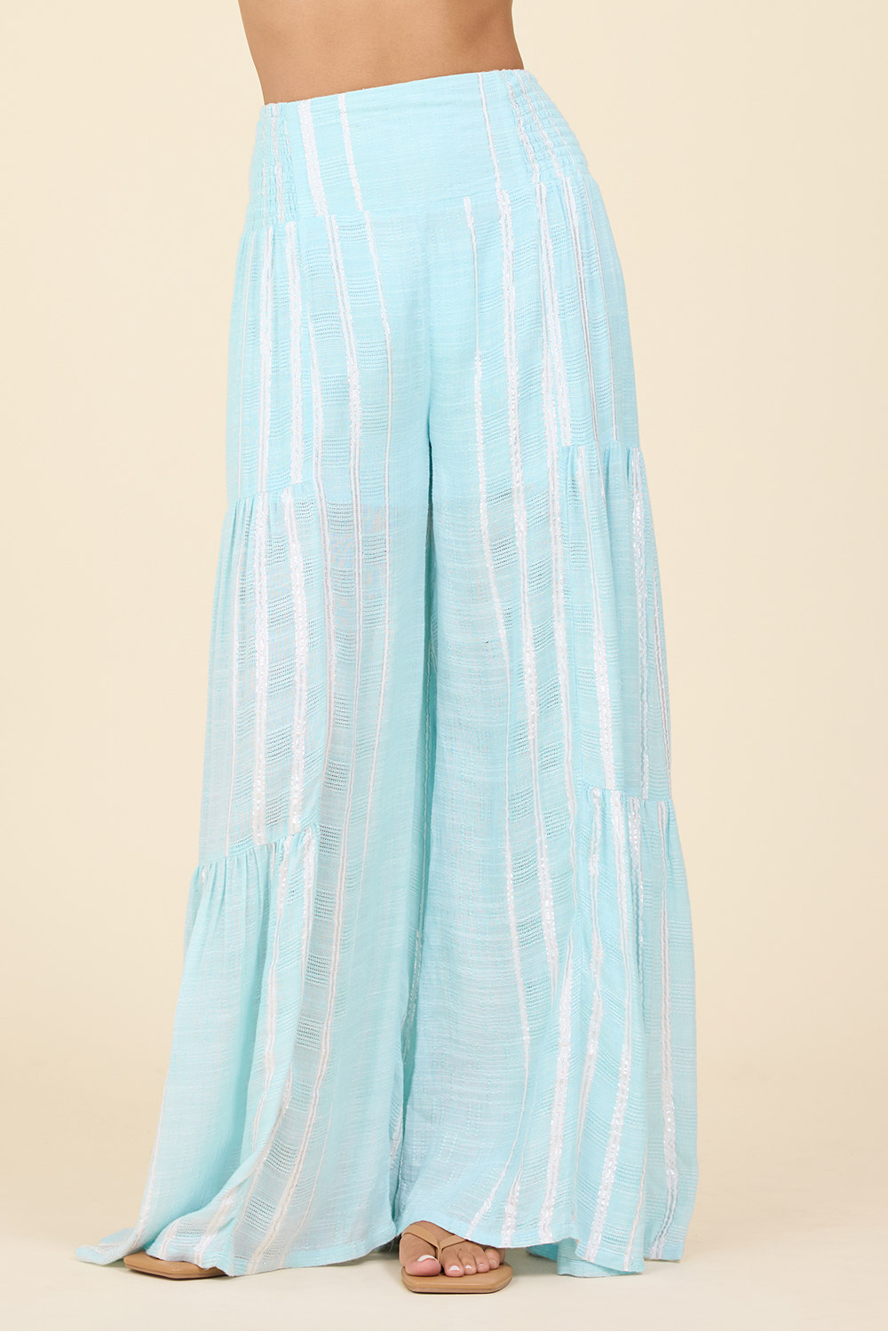 Smock Waist Wide Leg Pant