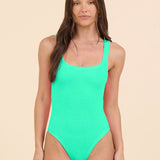 Teal Green Krinkle by SG Standard Tank One Piece