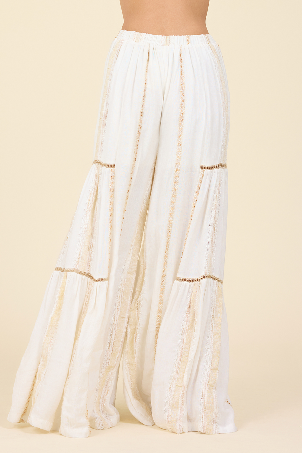 Tiered Wide Leg Pants