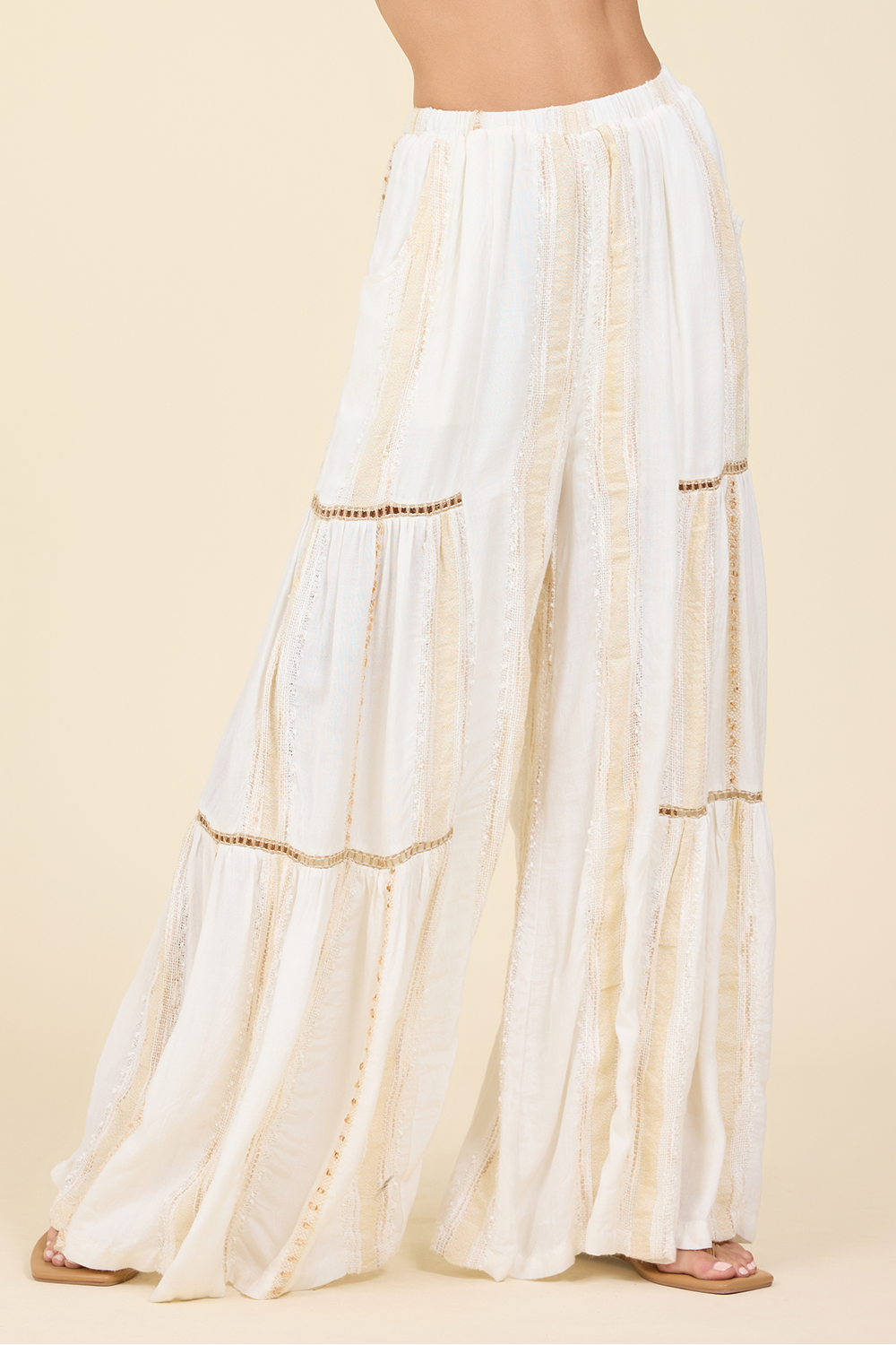 Tiered Wide Leg Pants
