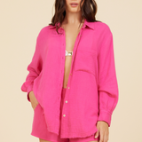 Hot Pink Ibiza Jet Setter Gauze Shirt