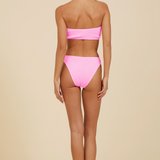Gypsy Pink Bandeau Cutout One Piece Swimsuit