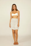 Palm Beach Stripe Smocked Waist Ruffle Skirt