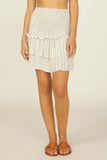 Palm Beach Stripe Smocked Waist Ruffle Skirt