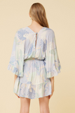Soft Tropical Print Rayon Cover Up Dress