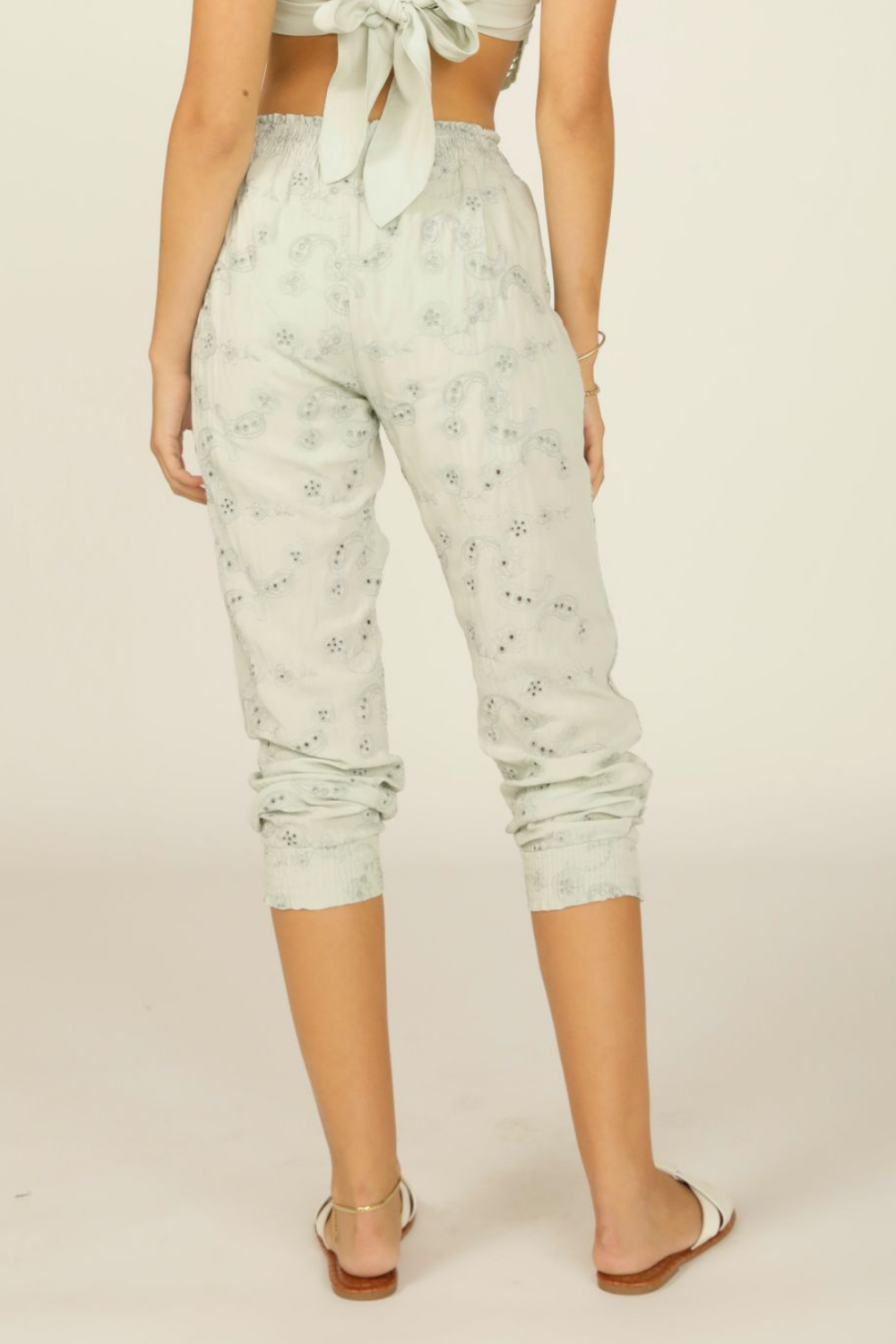 Seaport Sage Paisley Embroidery Pant