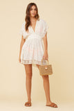 White Embroidered Eyelet Cover Up