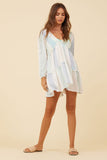 Mid Summer Stripe Satin Tiered Cover Up